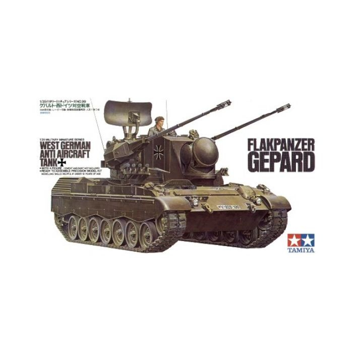 Tamiya 1/35 Flakpanzer Gepard Tank 35099 ชุดโมเดลพลาสติก