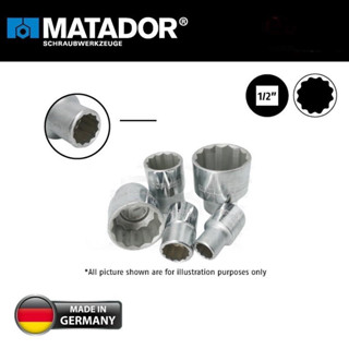 Germany Matador ซ็อกเก็ตเปล่า 4075 1/2 นิ้ว 12pt 8-30 มม. 12 จุด ขนาดมาตรฐาน