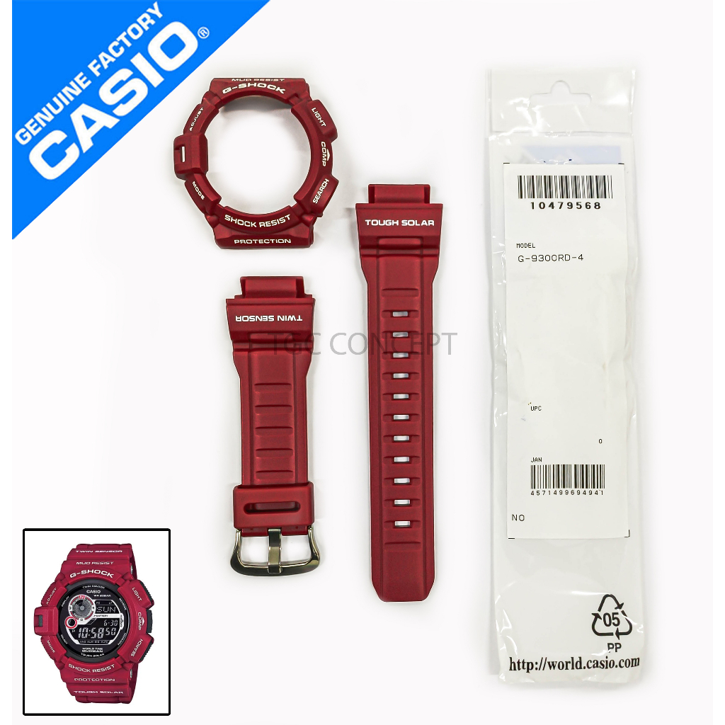 BAND & BEZEL REPLACEMENT PARTS สําหรับ CASIO G-SHOCK G-9300RD-4 G9300RD-4 G-9300 GW-9300 MUDMAN