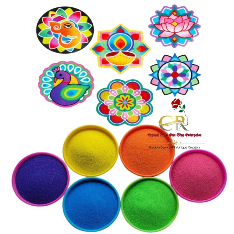 ศิลปะทราย/Rangoli Kolam Colour Sand Texture ผสมกลิตเตอร์