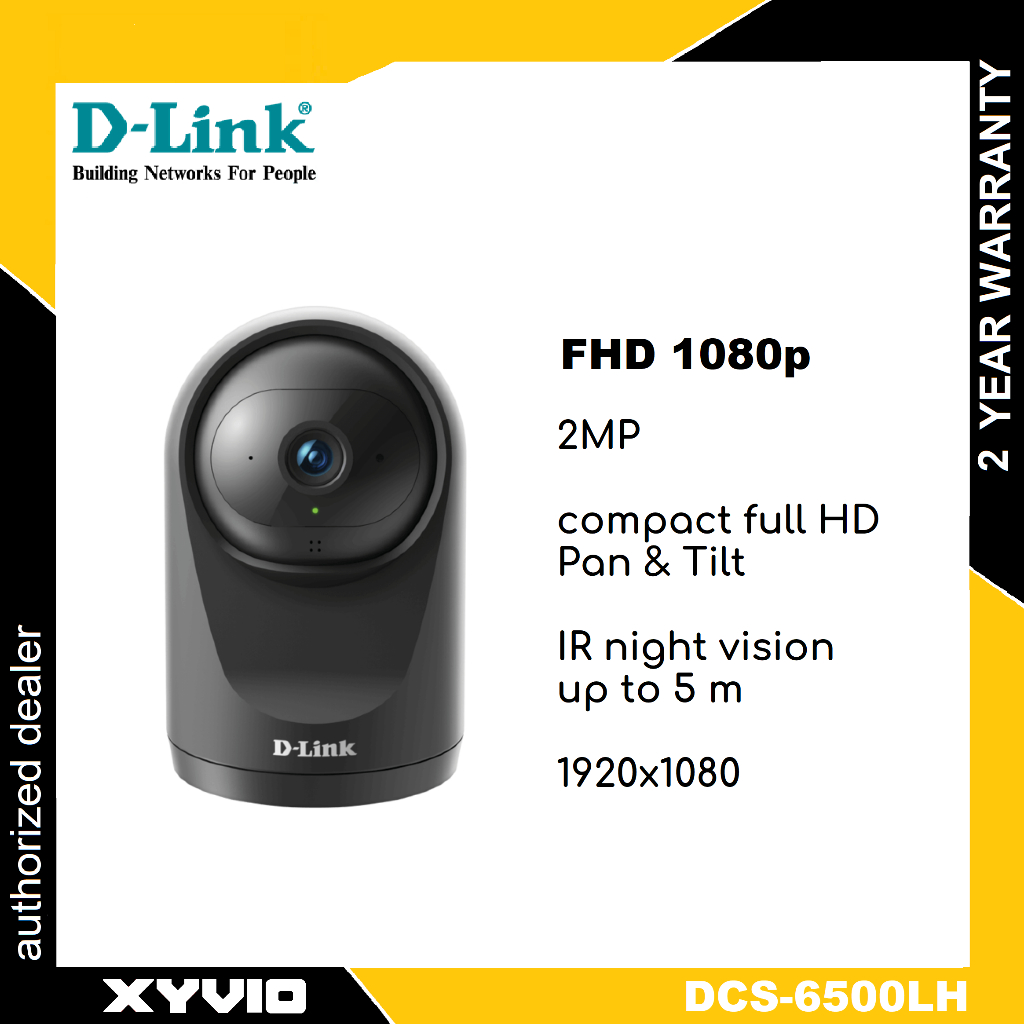 D-LINK DCS-6500LH FHD / DCS-6501LH 2K Compact Full HD Pan & Tilt Wi-Fi Camera