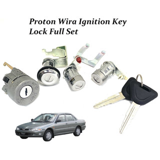 Proton Wira SEDAN ชุดกุญแจล็อคประตูสตาร์ทเตอร์ Kunci Start Kereta Lock Pintu Bonnet Lock