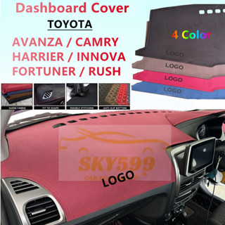 ฝาครอบแดชบอร์ดรถยนต์ หนังกลับ คุณภาพสูง สําหรับ Toyota Avanza Camry Harrier Fortuner Innova Rush