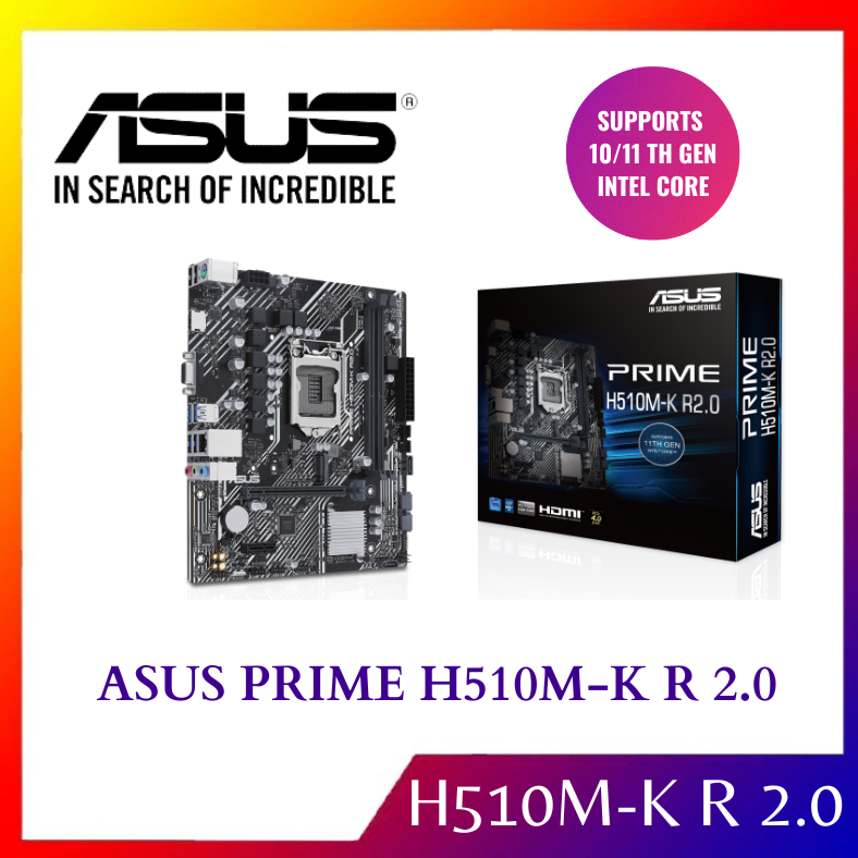 Asus Prime H510M-K R2.0 LGA1200 เมนบอร์ด ATX INTEL SOCKET LGA 1200