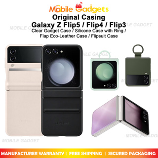 เคสโทรศัพท์หนัง ซิลิโคน และแหวน สีใส สําหรับ Samsung Galaxy Z Flip 5 Z Flip 4 Z Flip 3
