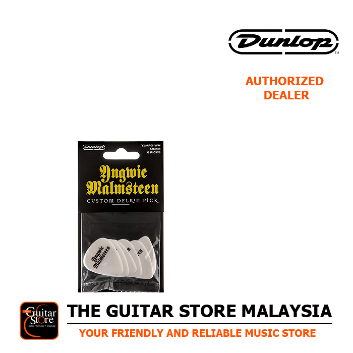 Jim Dunlop YJMP01WH Yngwie Malmsteen Guitar Pick Set 1.5mm - สีขาว 6 ชิ้น (Picks / Malmsteen)
