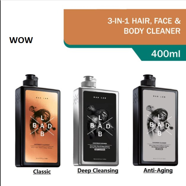 BAD LAB 3IN1 HAIR ,FACE ,BODY CLEANER ANTI AGING,DEEP CLEANSING,CLASSIC 400ML av