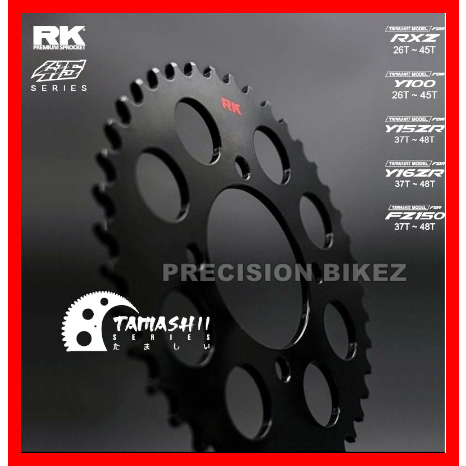 RK TAMASHII SPOKET 415 LC135 RXZ Y125ZR SRL110 Y110 PREMIUM RK415 สีดําเหล็ก SPROCKET rkm zfore agi 