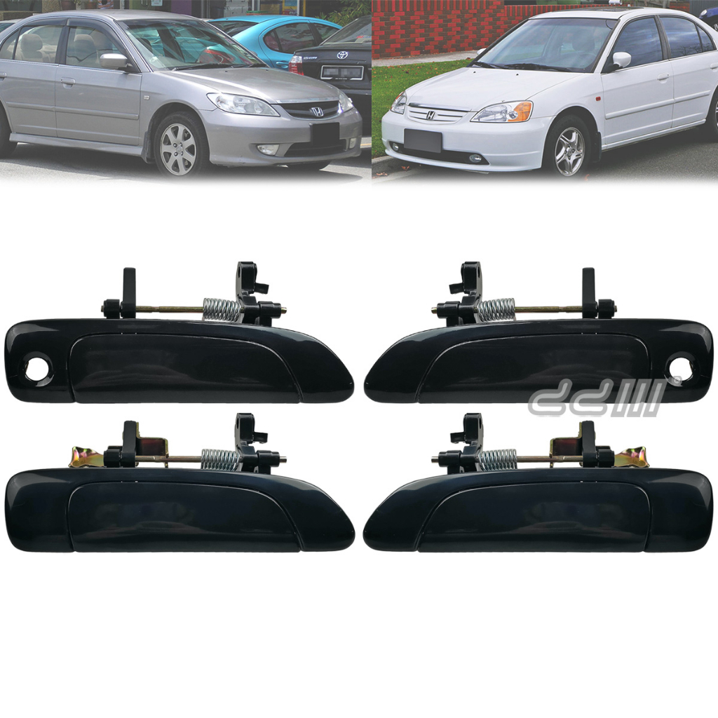 Honda Civic S5A ES 2001-2005 ประตูด้านนอกมือจับภายนอก (สีดํา) 2002 2003 2004 Civic ES1 ET1