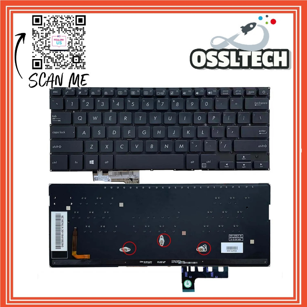 ASUS U3100U UX331 UX331UN UX331UA UX331UAL UX331FAL UX331FN แป้นพิมพ์แล็ปท็อป