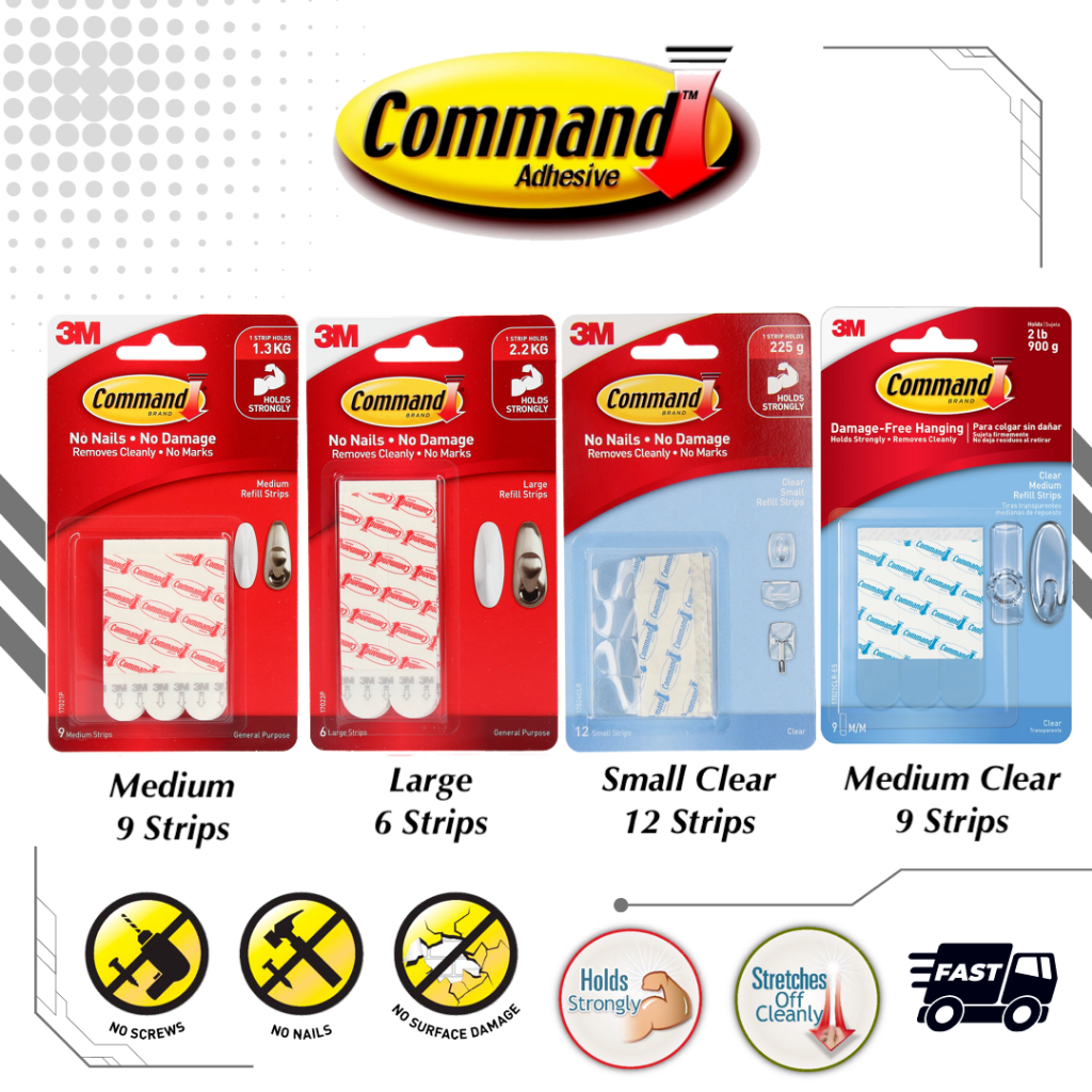 3M Command Refill Strips กาวติดผนัง