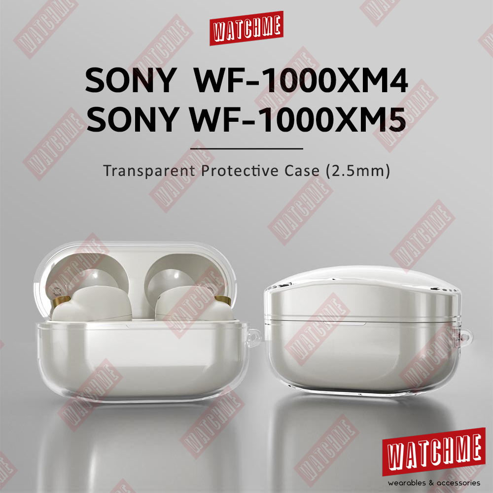 เคส Sony WF-1000XM5, WF-1000XM4, ปลอกใสใสใส 2.5 มม. (ปกป้องคลุมทั้งหมดสําหรับ WF1000XM4 XM4, WF1000X