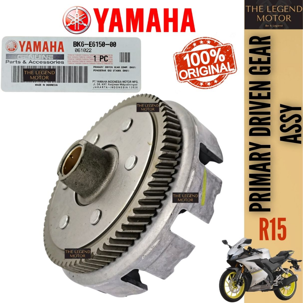 R15 R15M VVA YZF-155 R155 YZF155 ไดรฟ์ประถมศึกษาเกียร์คลัทช์ Giar Mangkuk Big Housing BK6-E615-00 Ya