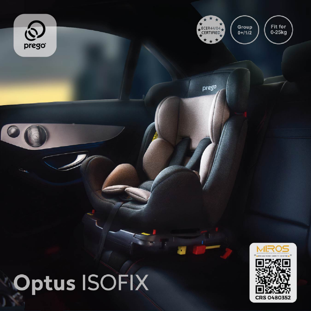 Prego Optus คาร์ซีท ISOFIX 0–8 ปีทารกแรกเกิดเด็กวัยหัดเดิน Baby Carseat JPJ ได้รับการอนุมัติ