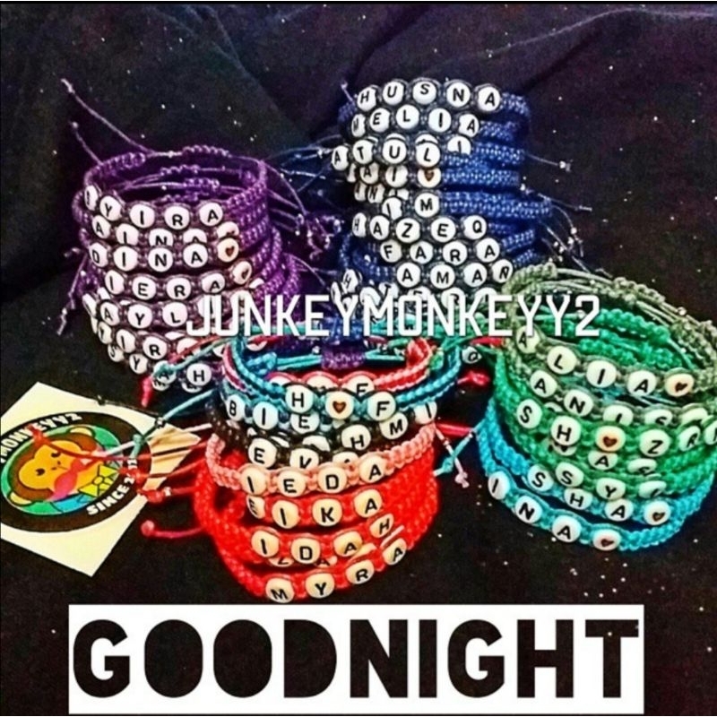 (สี) GELANG UKIR NAMA PERSONALIZE CUSTOM NAME FRIENDS BRACELET COUPLE BRACELET