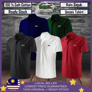 เสื้อยืดโปโล ผ้าฝ้าย 100% พิมพ์ลาย HEBAT POLO LACOSTE BAJU LELAKI สําหรับผู้ชาย