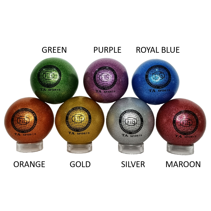 SPORT GYM BALL GYMNASTICS BALL (5.5" & 7.5") METALLIC COLOUR
