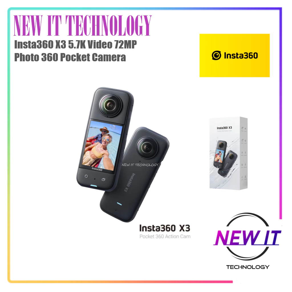Insta360 X3 / X4 กล้อง 360 Action Camera 5.7K 72MP