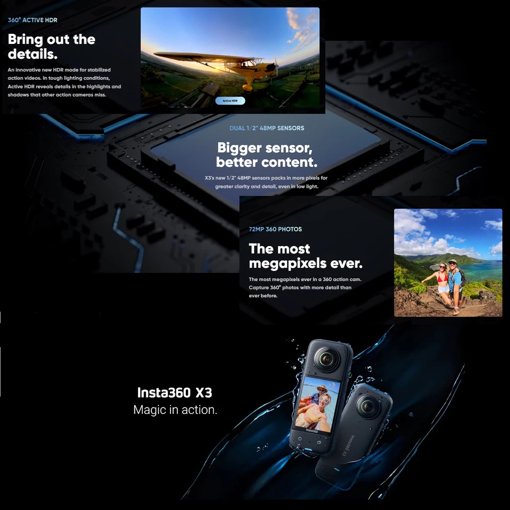 Insta360 X3 / X4 กล้อง 360 Action Camera 5.7K 72MP thumbnail 6