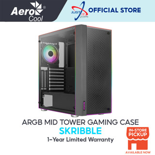 Aerocool SKRIBBLE ARGB MID TOWER เคสพีซี สําหรับเล่นเกม