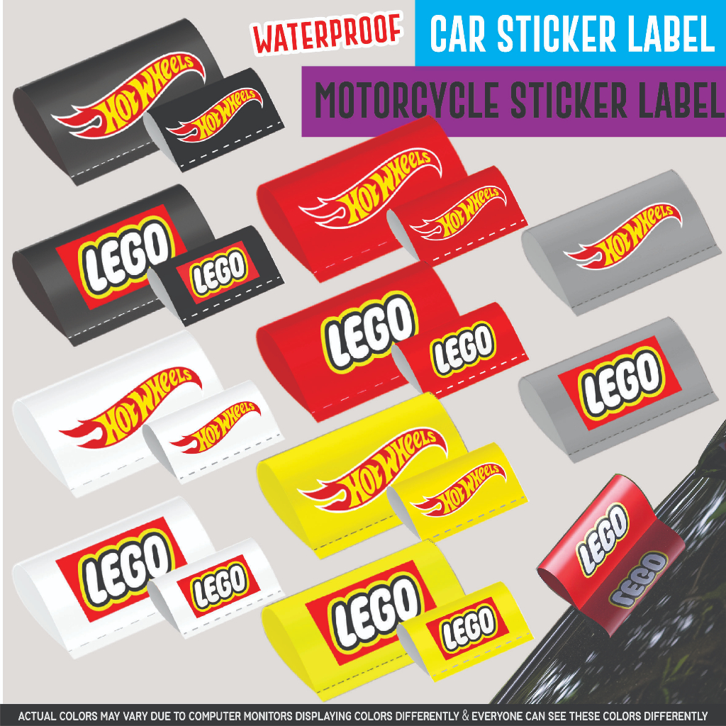 Lego Hotwheels Washing Sticker Label รถ Trunk Door Label รถตกแต่งภายนอกสติกเกอร์ป้ายป้ายป้ายรถจักรยานยนต์