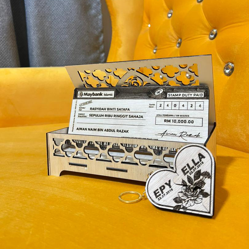 Pakej Cek Hantaran / Mockup Cheque +