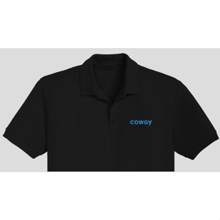 เสื้อยืดโปโล ผ้าฝ้าย พิมพ์ลาย Coway