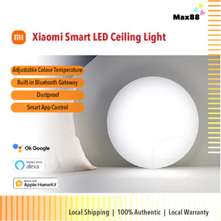 Xiaomi Mi โคมไฟเพดาน LED อัจฉริยะ 450 มม. IP50 กันฝุ่น ปรับได้ อุณหภูมิสี ความสว่าง