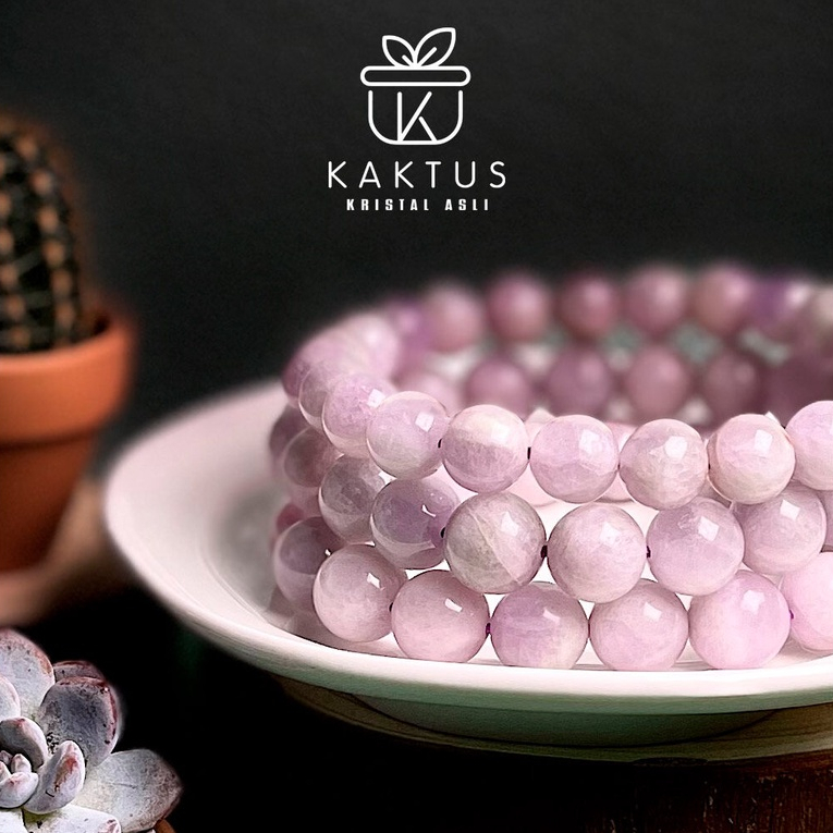 สร้อยข้อมือคริสตัล Kunzite คริสตัล CACTUS