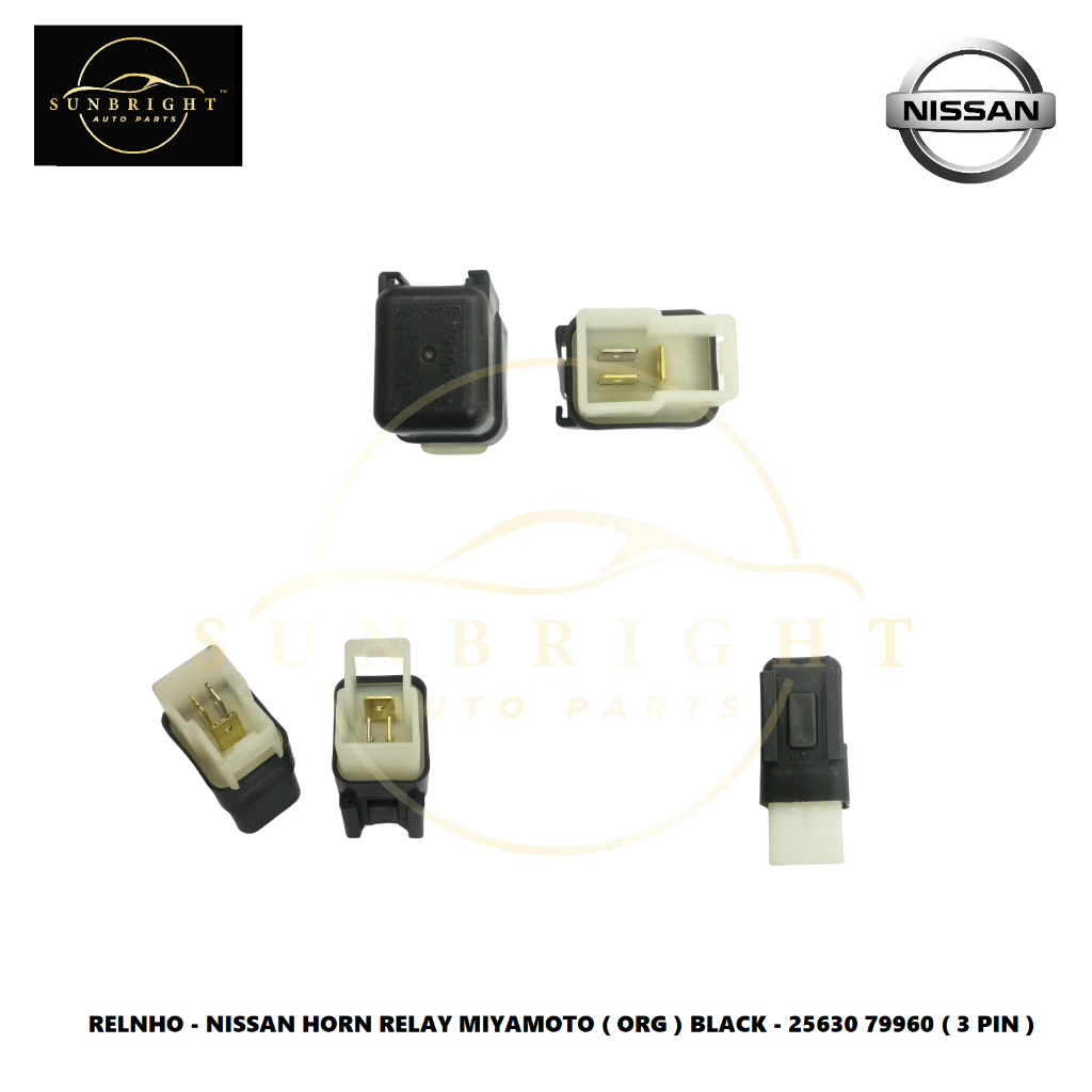 Nissan HORN RELAY MIYAMOTO (ORG ) BLACK - 25630 79960 (3 พิน)