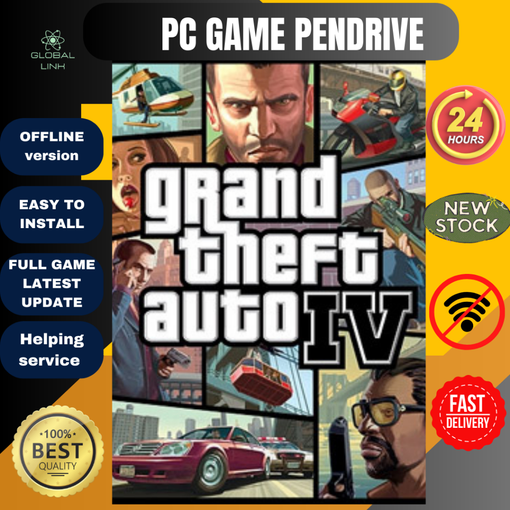 [เกม Pc] Grand Theft Auto IV GTA 4 (v1.2.0.43 + วิทยุดาวน์เกรด + วานิลลาแก้ไข Modpack v1.6.2 + กระดาษห่อ)