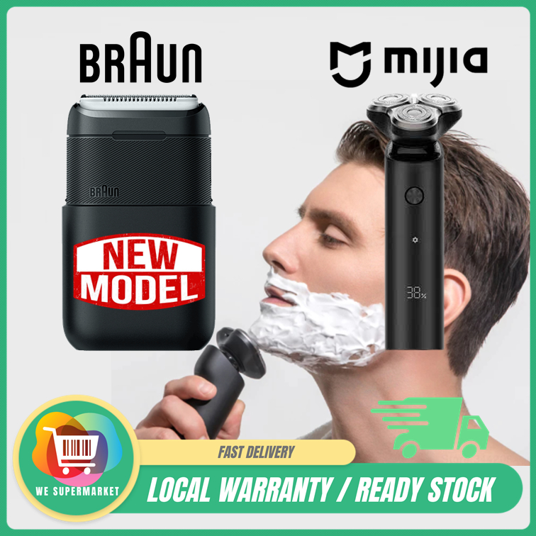 Xiaomi Mijia Mi เครื่องโกนหนวดไฟฟ้า S300 / S500 / S500C (3-in1) 360 องศาหัว Flex IPX กันน้ําผู้ชายมี
