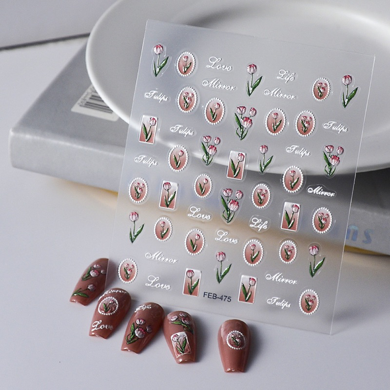 [FEB-475] 5D NAIL STICKER 美甲5D 立体 หินภูเขาไฟ贴纸 (CLR)