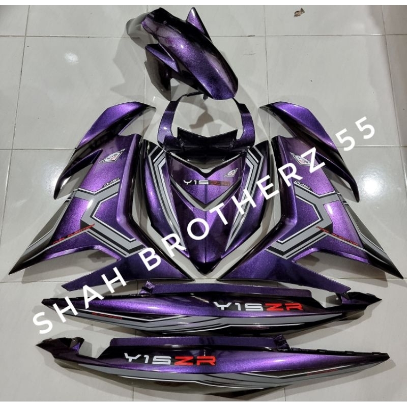 ฝาครอบ Y15 V1 สีม่วง CUSTOM STRIPE Y16 2022 🔥