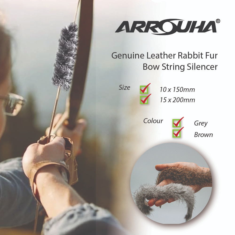 Bow String Silencer Rabbit Fur Leather โดย Arrouha