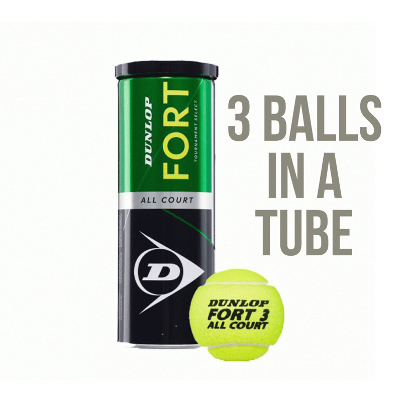 ลูกเทนนิส Dunlop Fort All Court!! ️ 3 ลูกในหลอด🔥คุณภาพดีที่สุด🔥