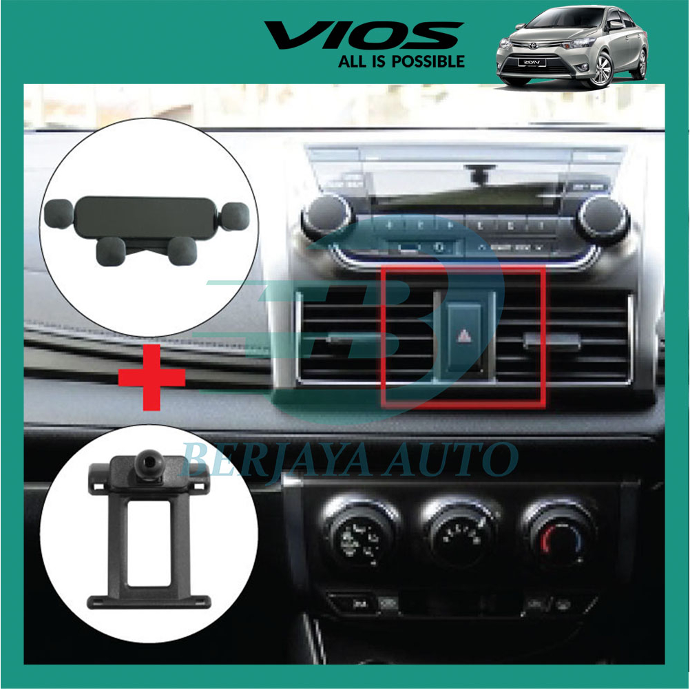 Toyota Vios (3rd Gen) ที่วางโทรศัพท์ในรถยนต์พร้อมขายึด 2013-2019 XP150 NCP150 3rd Berjaya Auto Car A