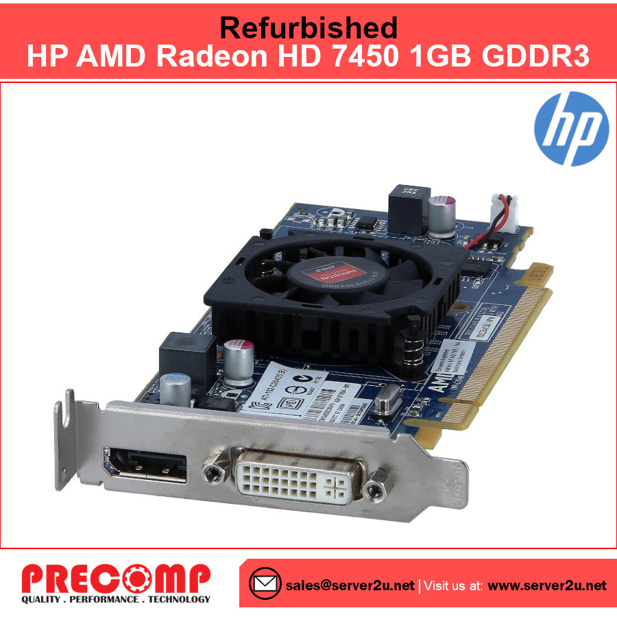 (ตกแต่ง) Hp AMD Radeon HD 7450 1GB GDDR3 DVI/DP PCIe การ์ด