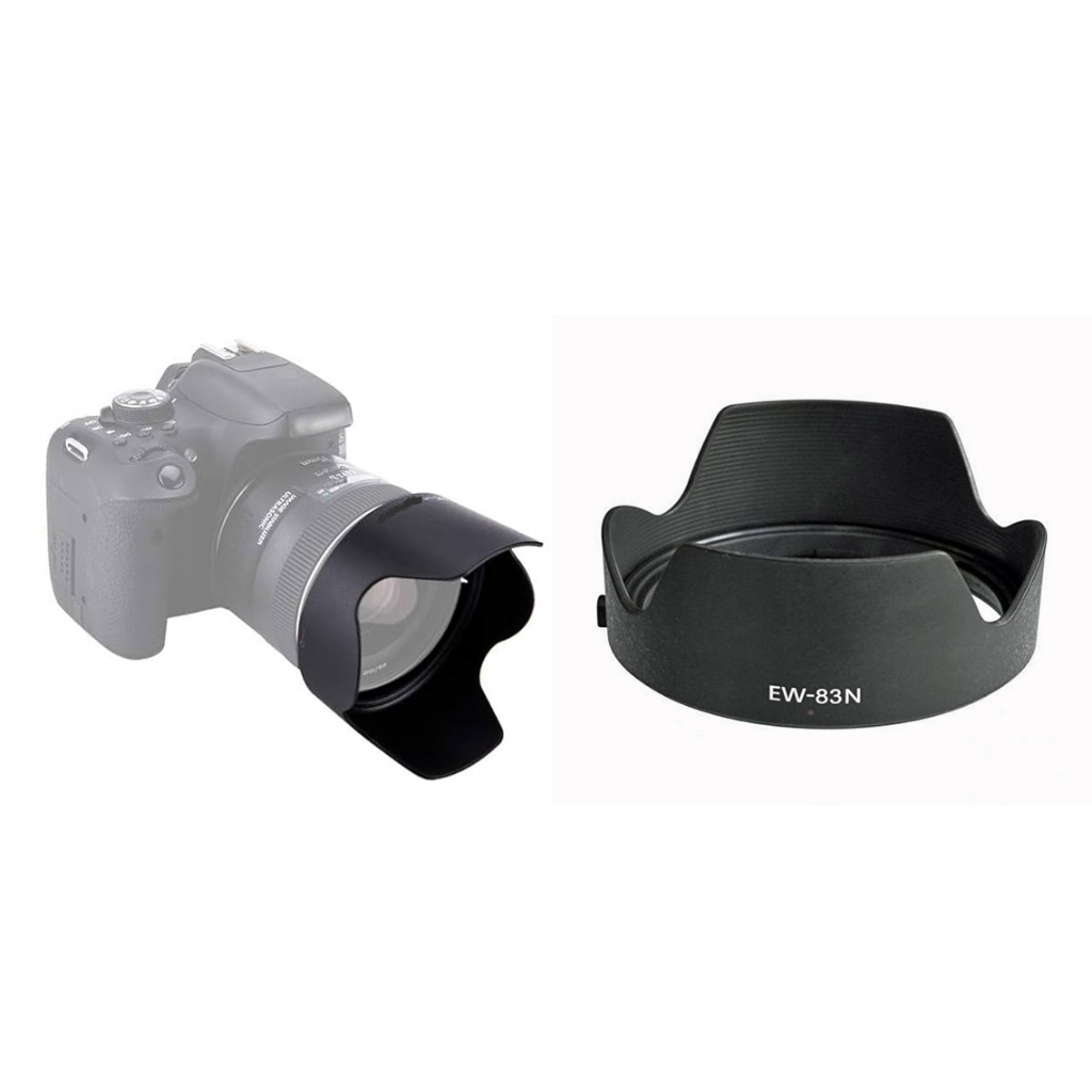 เลนส์ EW-83N สําหรับ Canon RF 24-105 F4L IS USM RF เลนส์เลนส์ดอกไม้-Shape Sun Hood