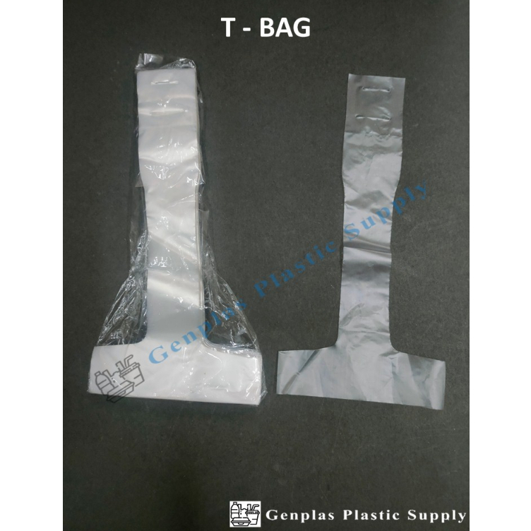 [100 ชิ้น/PKT] T - BAG 12OZ , 16OZ , 22 OZ / CUP PLASTIC / BEG T / HANDLE BAG สําหรับ CUP / PEMEGANG