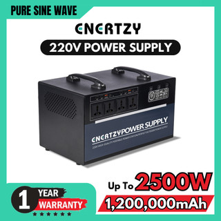 【2500W HIGH POWER】ENERTZY Portable Power Station Pure Sine Wave 1500W/2500W 220V Output Emergency Backup Battery