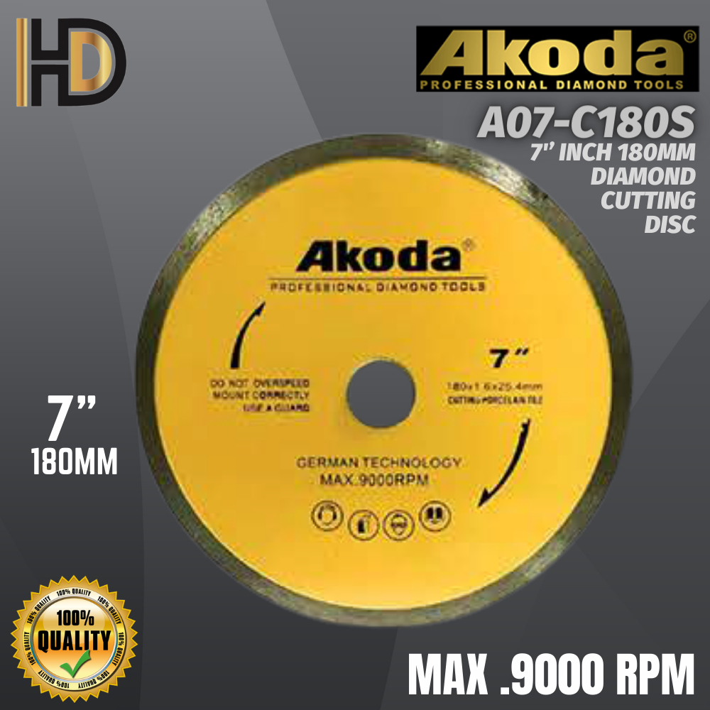 Akoda 7 180MM Universal Diamond Cutting DIsc / Akoda A07-C180S Universal Diamond Cutting DIsc