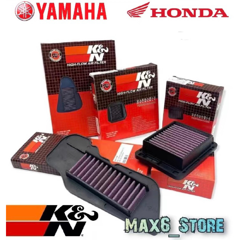 K&N AIR FILTER RACING NMAX NVX XMAX ADV160 ADV150 RSX150 RS150 Y15ZR Y16ZR VARIO150 VARIO160 SYM185 LC135 AEROX YAMAHA