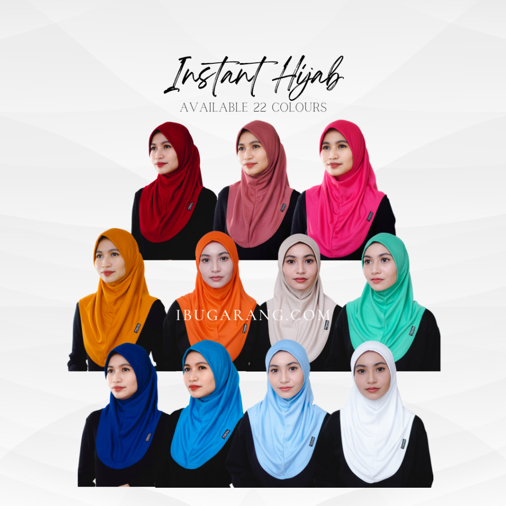 IBULANG Sports Hijab (S/M/L) Instant Hijab Headscarf Sports Jersey Cover