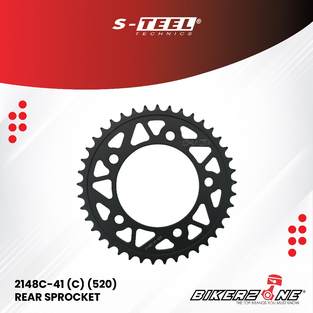 S-TEEL 2148C-41 (C) (520) สเตอร์หลังสําหรับ HONDA MOTORCYCLE by Bikerzone Official Store