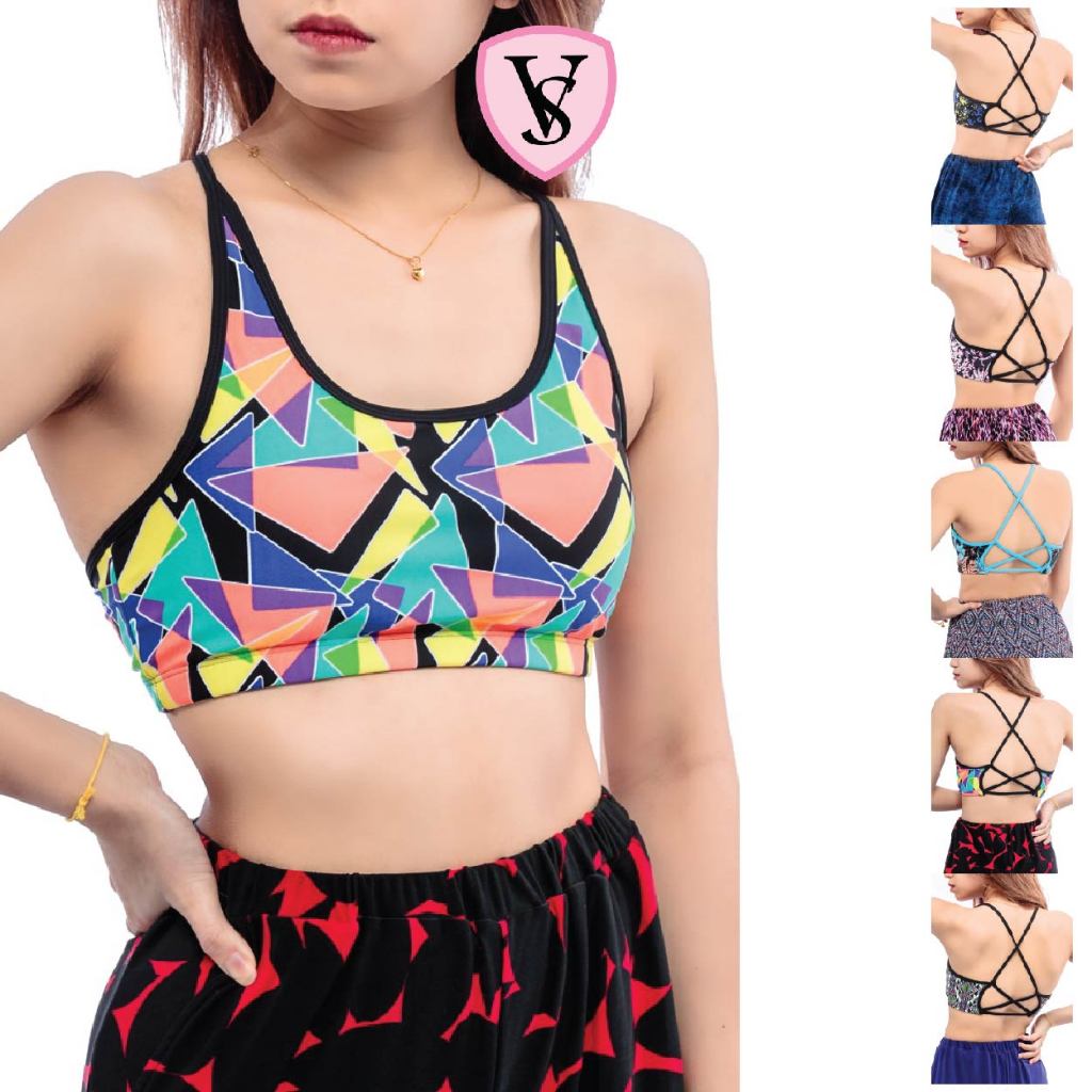 VS Women Sport bra Runing Gym Yoga Fitness Push Up Bra Quick Dry การออกกําลังกายฟิตเนส TOP012