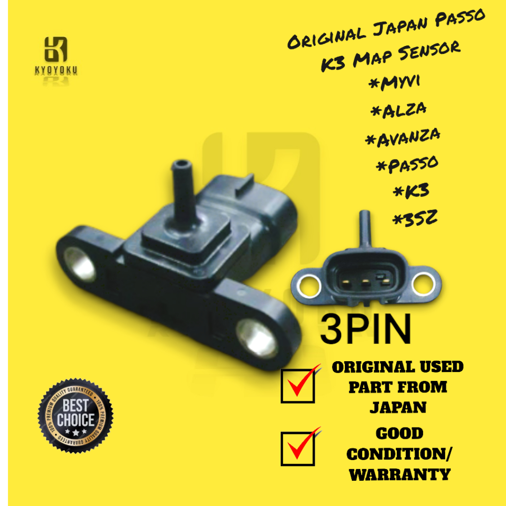 KYOYOKU - K3 เซ็นเซอร์แผนที่ญี่ปุ่น Passo K3 เซ็นเซอร์แผนที่สําหรับ Myvi Alza Avanza Passo K33 SZ