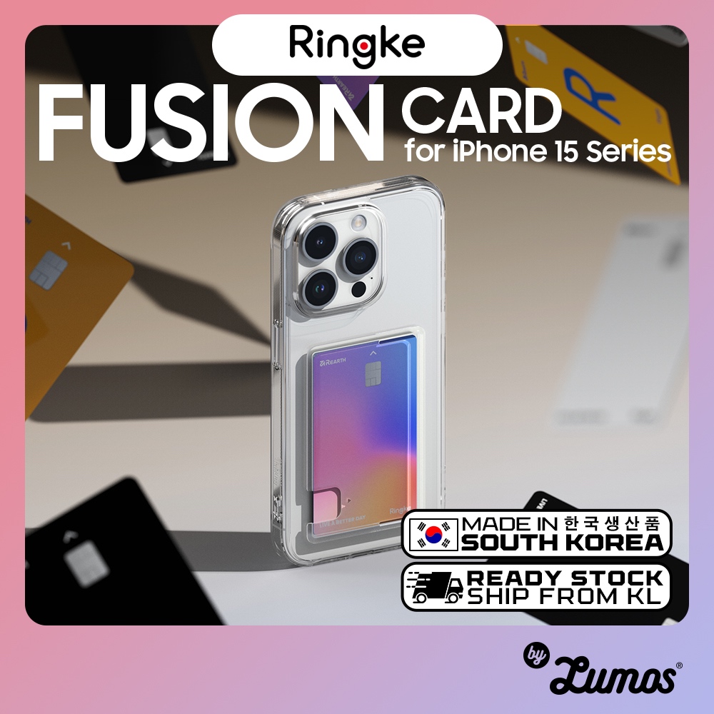 Ringke FUSION CARD Series CASE สําหรับ i--Phone 15/ 15 Plus/ 15 Pro/ 15 Pro Max เคสโทรศัพท์และปลอก