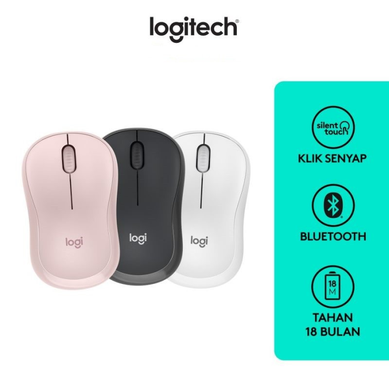 LOGITECH M240 Silent Bluetooth Mouse Graphite / Off-white / รุ่น Rose*