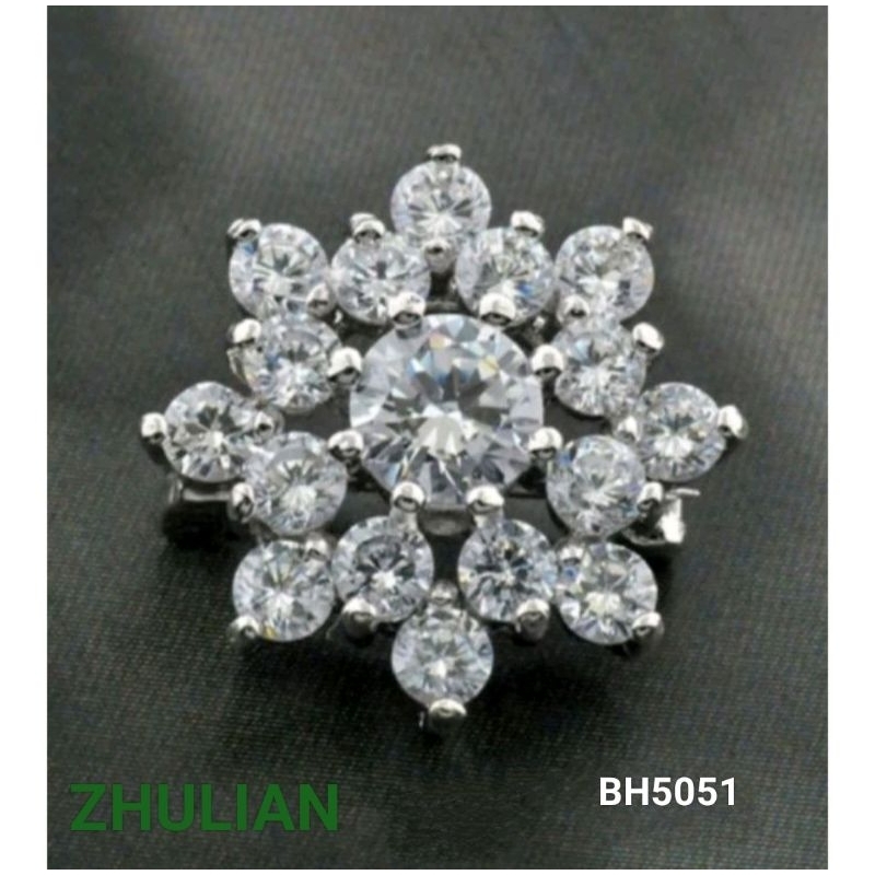 เข็มกลัดชุบ Zhulian Rhodium(BH5051)